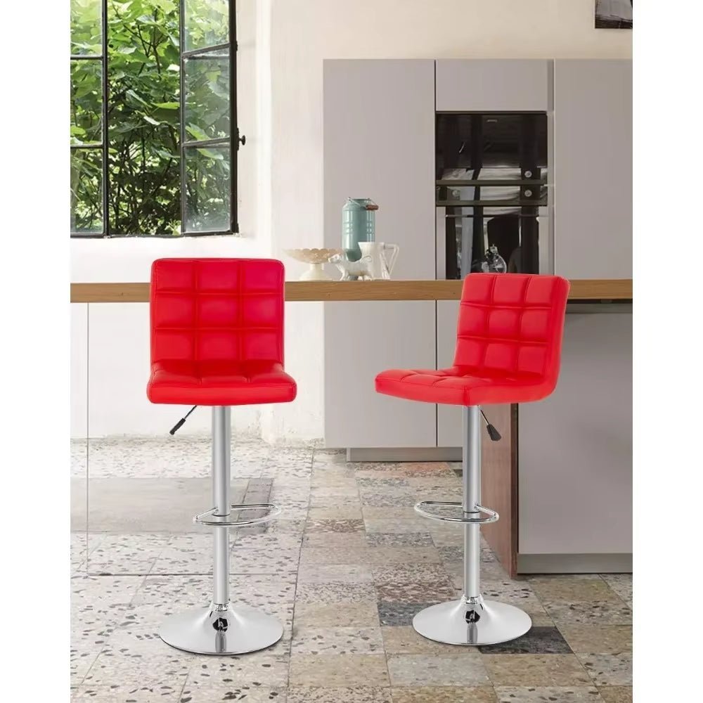 Modern Bar Stool Set of 2 with Adjustable Height